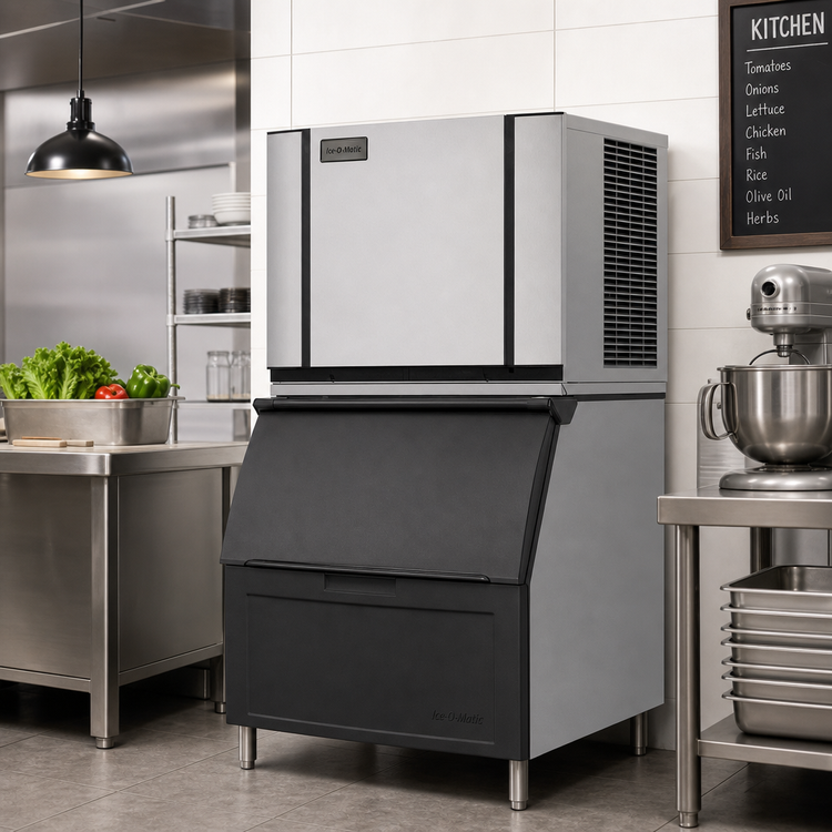 Product image #3 for Ice-O-Matic Elevation Series 30 Inch Water-Cooled Modular Full-Sized Cube Ice Maker, Self-Contained Condenser, 500 lb/Day