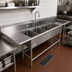 Thumbnail image #2 for John Boos Pro-Bowl 4-Compartment Stainless Steel Sink with Dual 30-Inch Drainboards, 30