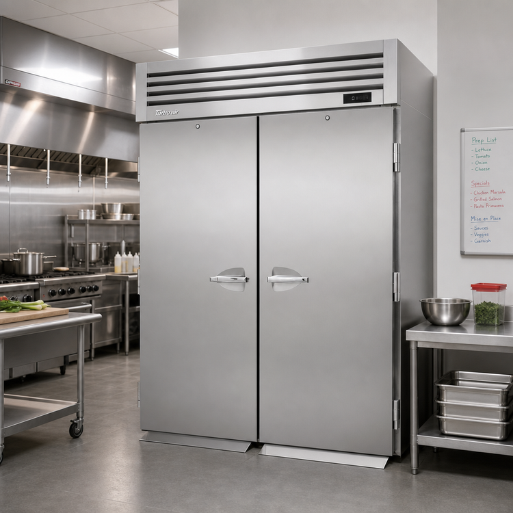 Product image #2 for Turbo Air PRO Series Two-Section Roll-In Solid Door Reach-In Freezer, 81.7 Cu. Ft., Top Mount, Stainless Steel