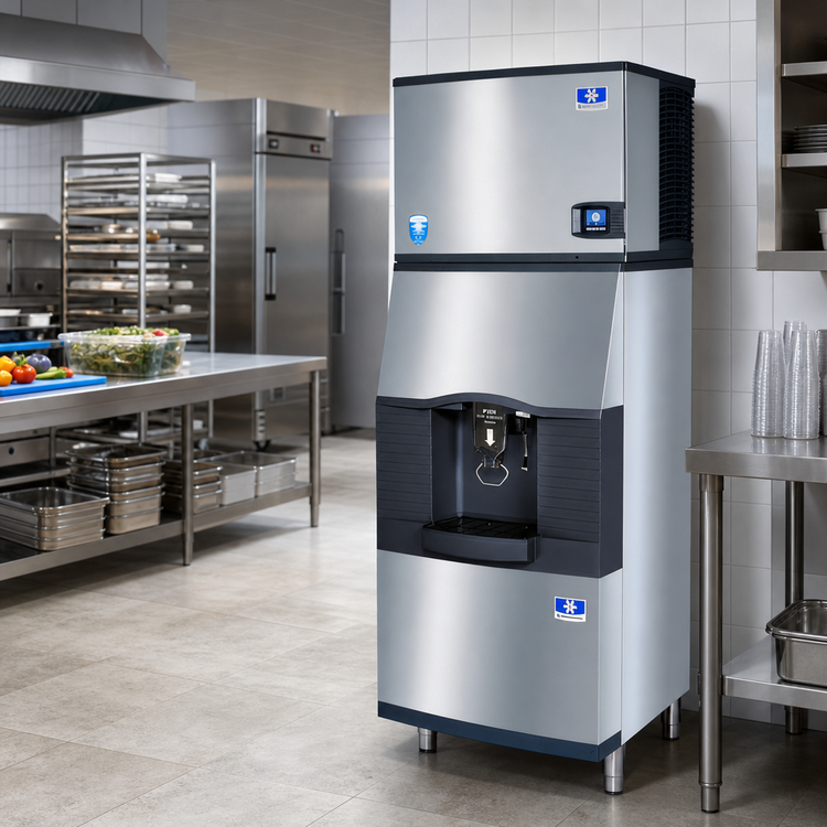 Product image #2 for Manitowoc SFA292 Floor Model Ice and Water Dispenser, 180 lb Capacity, Touchless Lever