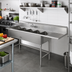 Thumbnail image #2 for John Boos Pro-Bowl 4-Compartment Stainless Steel Sink with 24-Inch Right Drainboard, 16 x 20 x 12 Inch Bowls