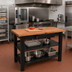 Thumbnail image #3 for John Boos Appalachian Red Oak Country Work Table with One Slatted Undershelf, 60 x 25 x 34-3/4 Inches
