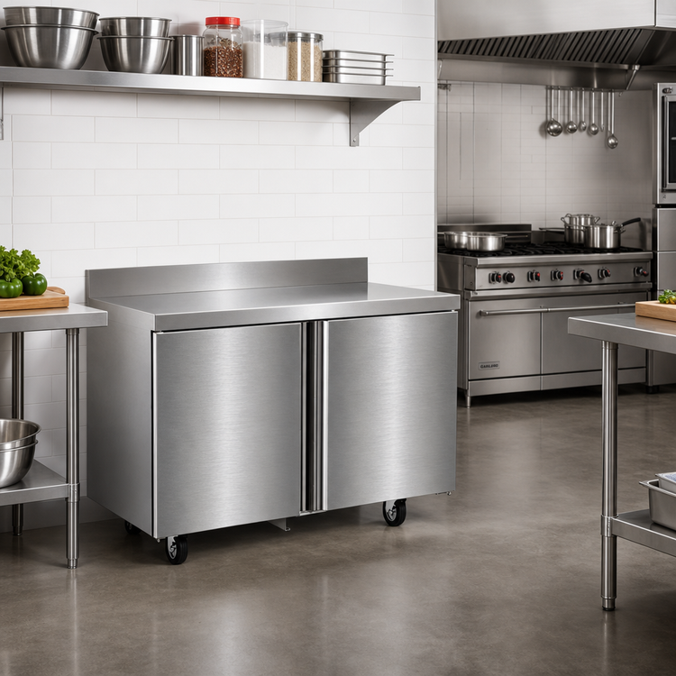 Product image #2 for Delfield ST4448NP Two-Section Worktop Refrigerator, 48-Inch Wide, 2 Doors, 4-Inch Backsplash