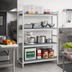 Thumbnail image #2 for Fermostock 4-Tier Stationary Starter Shelving Unit with Removable Polymer Inserts, 38 W x 22 D x 71 H, Gray