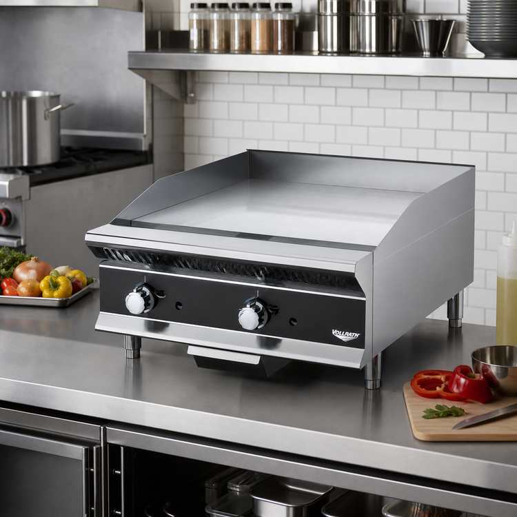 Product image #2 for Vollrath Medium-Duty 48-Inch Countertop Flat Top Gas Griddle, Manual Controls, Natural Gas-Ready