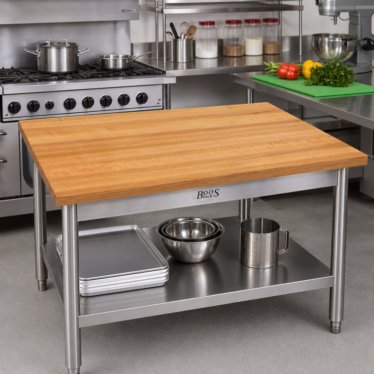 Product image #2 for John Boos Appalachian Red Oak Edge Grain Island Countertop, 36 x 32 x 1-1/2 Inch, Varnique Finish