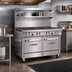 Thumbnail image #2 for Southbend Ultimate 48-Inch Gas Restaurant Range with 7 Open Burners, Convection Oven, Cabinet Base, and Hi-Shelf