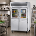 Thumbnail image #2 for True SPEC SERIES 2-Section Reach-In Combination Half-Swing Door Refrigerator with 2 Glass Half Doors and 2 Stainless Steel Half Doors