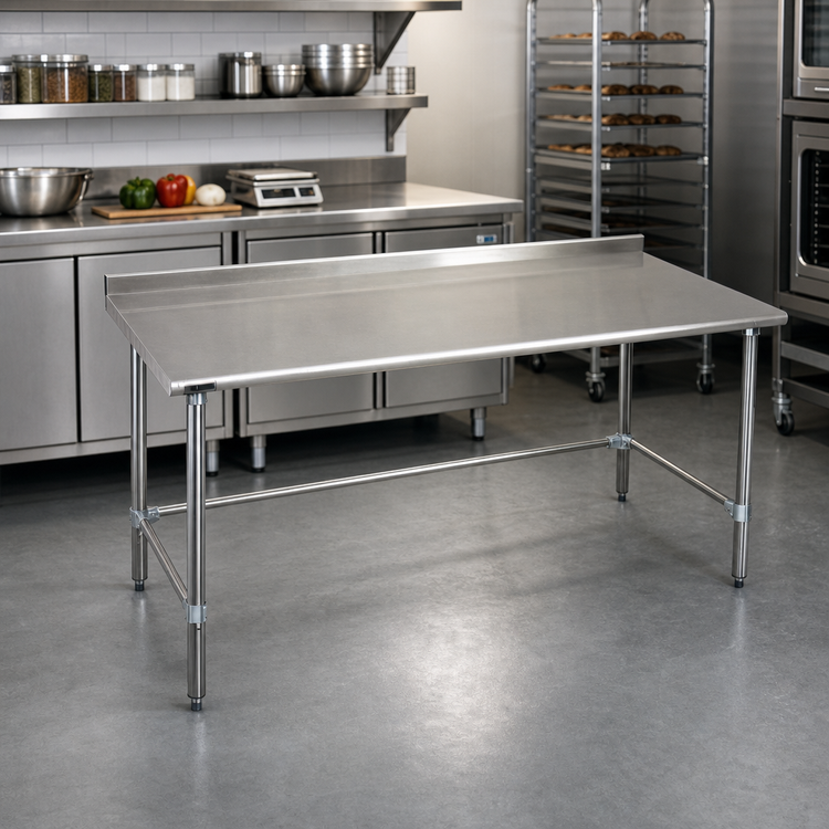 Product image #2 for Eagle Group BlendPort® Budget Series 48" x 30" Stainless Steel Work Table with 1-1/2" Rear Upturn