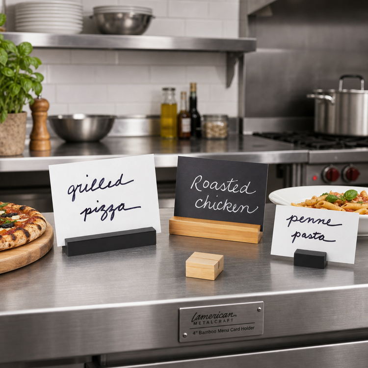 Product image #2 for American Metalcraft 4-Inch Natural Bamboo Menu Card Holder