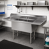Thumbnail image #2 for Advance Tabco 2-Compartment Fabricated Sink with Left and Right Drainboards, 16-Gauge 304 Stainless Steel, 68-Inch Overall Length