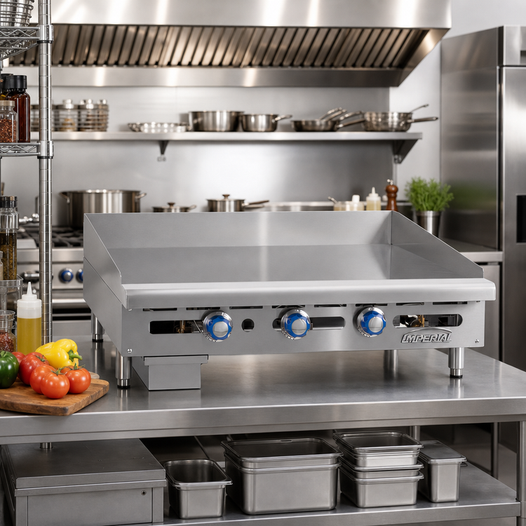 Product image #2 for Imperial ITG-48 48-Inch Countertop Gas Griddle with Thermostatic Controls