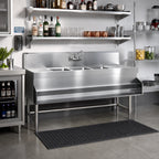 Thumbnail image #2 for Eagle Group Spec-Bar B6-3-L-19 Three-Compartment Underbar Sink Unit, 72 x 19 x 37 Inches, Left Drainboard, 8-Inch Backsplash, Stainless Steel