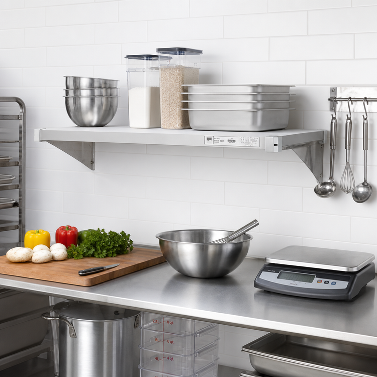 Product image #3 for New Age Adjust-A-Shelf Solid Brute Series Aluminum Shelf, 36 x 15 Inches, 800 lb Capacity