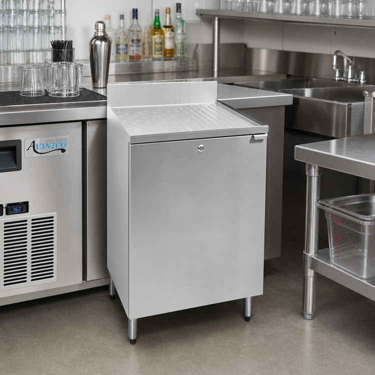 Product image #2 for CHOICE Underbar Drainboard Cabinet Base with Single Hinged Door, 12 Inch W x 24 Inch D