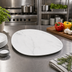 Thumbnail image #2 for Ridge 18-Inch Oblong Melamine Platter, White Marble, Matte Finish