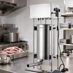 Thumbnail image #2 for Uniworld Foodservice Equipment USSC-DL10E 25 lb Electric Vertical Gear-Driven Sausage Stuffer with Stainless Steel Cylinder