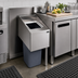 Thumbnail image #2 for Krowne Royal Series 14-Inch W x 24-Inch D Underbar Trash Station with Right Legs