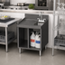 Thumbnail image #2 for CHOICE 24 Inch Stainless Steel Underbar Hand & Dump Sink Cabinet with Left Drainboard and Chemical Storage