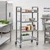 Thumbnail image #2 for Cambro Camshelving Elements XTRA 4-Shelf Vented Mobile Starter Unit, 18 x 60 x 78-1/4 in., Speckled Gray