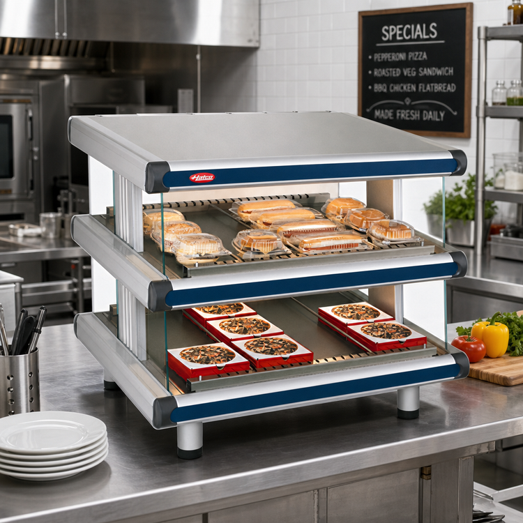 Product image #2 for Hatco Glo-Ray Designer Slant Dual Shelf Countertop Merchandising Display Warmer, 36-Inch, 2.44 kW, NEMA L14-20P