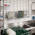 Thumbnail image #2 for Metro SmartWall 36-Inch Nominal Grid-Mounted Tray Drying Rack, Metroseal Gray Epoxy-Coated Finish with Microban