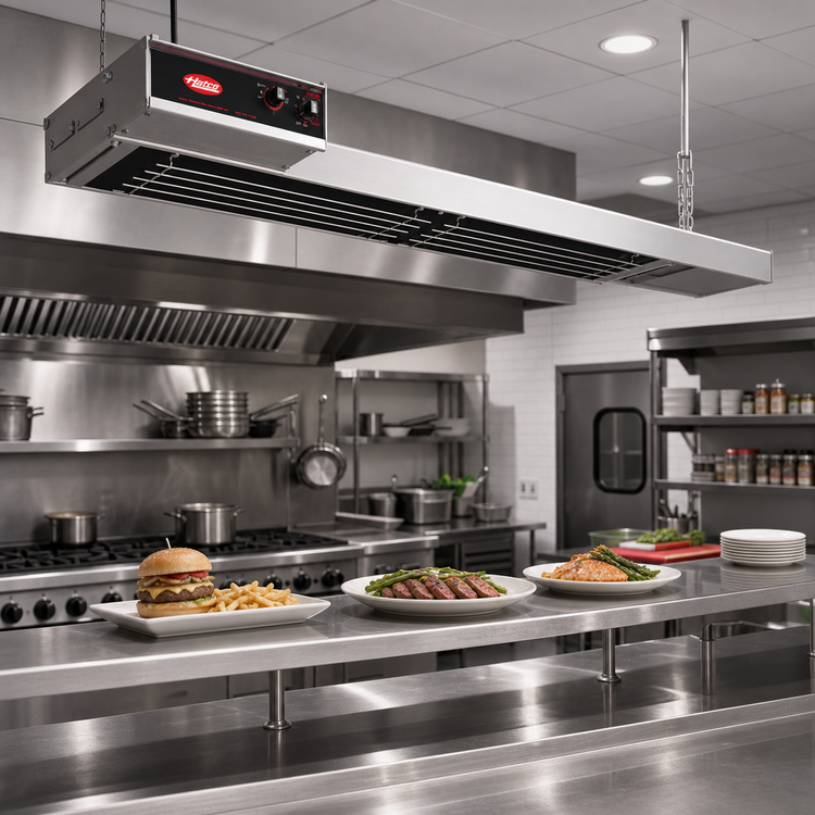 Product image #2 for Hatco Glo-Ray® High-Watt 72-Inch Lighted Dual Infra-Black Strip Heater with 6-Inch Spacer, 240V