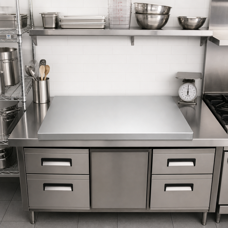 Product image #3 for John Boos Stainless Steel Countertop, 36 x 25 x 1-1/2 Inch, Flat, No Backsplash