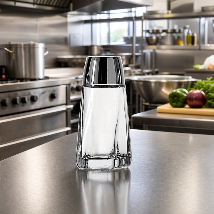 Product image #2 for Anchor Hocking Continental 2 oz Clear Glass Tapered Single Salt & Pepper Shaker with Plastic Lid