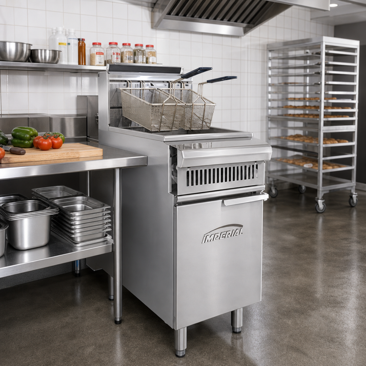 Product image #2 for Imperial Spec Series Heavy Duty Range Match Gas Fryer, 75 lb. Capacity