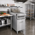 Thumbnail image #2 for Imperial (Middleby) Spec Series IHR-F75 Heavy-Duty Range-Match Gas Fryer, 75 lb., Millivolt Controls, Stainless Steel