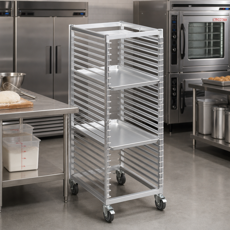 Product image #2 for Channel Manufacturing 29-Pan Aluminum End-Load Reach-In Refrigerator Bun Pan Rack