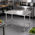 Thumbnail image #2 for John Boos 60 x 24 x 24 Inch 16-Gauge Stainless Steel Equipment Stand with Turned-Up Back and Sides