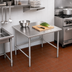 Thumbnail image #2 for 30-Inch x 24-Inch Stainless Steel Corner Work Table with Galvanized Legs