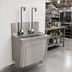 Thumbnail image #2 for Eagle Group Wall-Mounted Still Water Bottle Filler Station with Double Electronic-Eye Faucets
