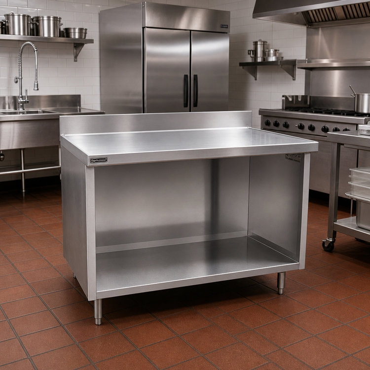 Product image #2 for Spec-Master Marine Counter Edge Open Front Stainless Steel Work Table Cabinet Base, 60W x 30D