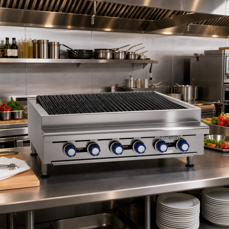 Product image #2 for Imperial IRB-60 60-Inch Gas Countertop Charbroiler with 10 Radiant Burners