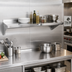 Thumbnail image #2 for Stallion 60 Inch x 18 Inch Wall-Mounted Stainless Steel Shelf, 14 Gauge
