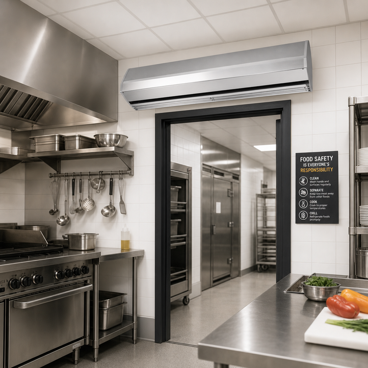 Product image #3 for Berner Architectural Icon 08 Series Unheated Air Curtain, 84-Inch Wide, 2-Motor, Up to 8-Foot Mounting Height