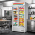 Thumbnail image #2 for 2-Section Glass Door Freezer Merchandiser, Self-Contained Bottom Mount, Hinged Doors