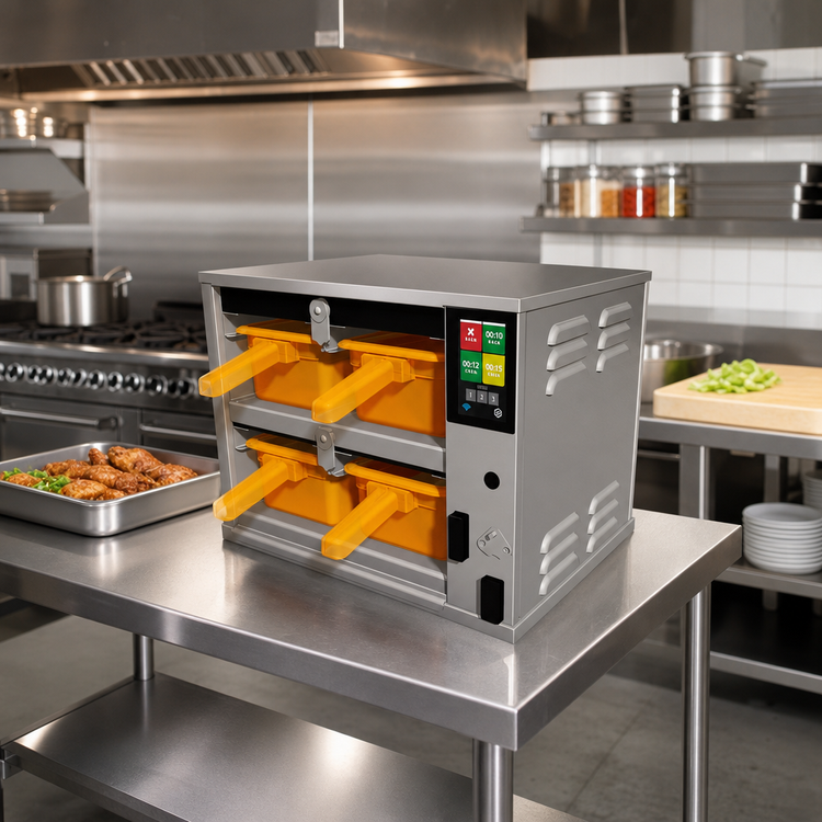 Product image #3 for Duke ReadyFlex 2x2 Hot Holding Cabinet for 4-Inch Deep Pans, Stainless Steel