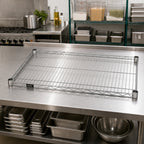 Thumbnail image #2 for Quantum 2436S 36 x 24 Inch 304 Stainless Steel Wire Shelf, 600–800 lb. Capacity, NSF