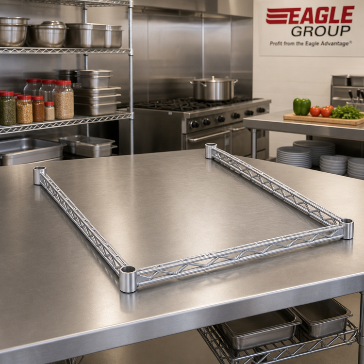 Product image #2 for Eagle Group 36 x 36 Inch 3-Sided Double Truss Shelf Frame, Stainless Steel
