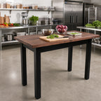 Thumbnail image #3 for John Boos WAL-C6036 American Black Walnut Edge-Grain Wood Top Work Table, 60 x 36 in, 1-1/2 in Thick, Painted Open-Leg Base