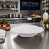 Thumbnail image #3 for Crestware Firenze Swirl Embossed 8-7/8 Inch Round Vitrified Ceramic Soup Bowl