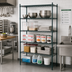 Thumbnail image #3 for Metro Super Erecta Stationary Starter Wire Shelving Unit, 36W x 21D x 74H, 5 Shelves, Metroseal 3 Green Epoxy-Coated