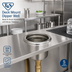 Thumbnail image #2 for T&S Brass Deck Mount Stainless Steel Dipper Well Bowl & Drain Assembly with Brass Tailpiece