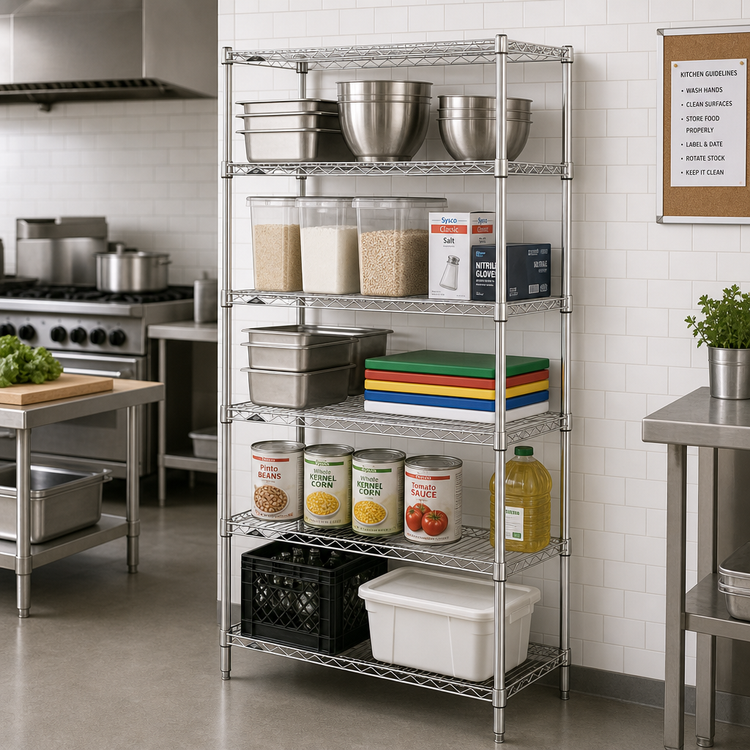 Product image #2 for Metro Super Erecta 30"W x 21"D x 74"H 5-Shelf Stationary Starter Wire Shelving Unit