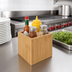 Thumbnail image #2 for American Metalcraft Bamboo Square Condiment Caddy Box