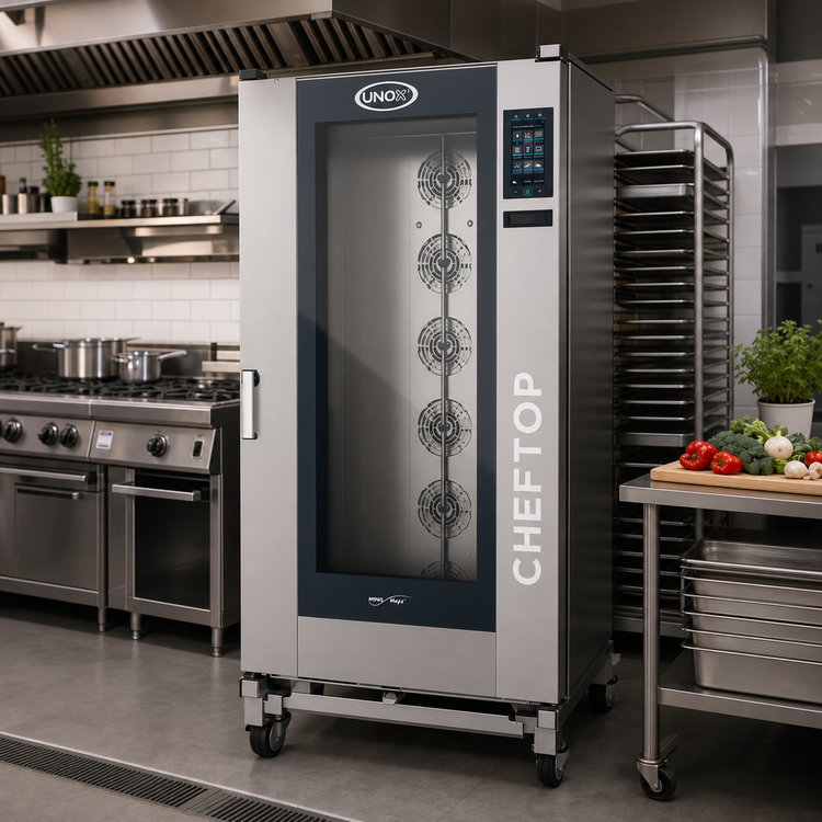 Product image #2 for ChefTop MIND.Maps Plus BIG Gas Roll-In Combi Oven/Steam Oven with Included Trolley, Left-Hand Door, 20 Full-Size Sheet Pan Capacity, 208-240V